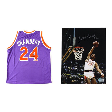 Phoenix Suns Tom Chambers Signed Jersey & Larry Nance Signed Photo