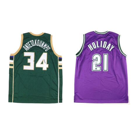 Milwaukee Bucks // Giannis Antetokounmpo + Jrue Holiday // Jerseys