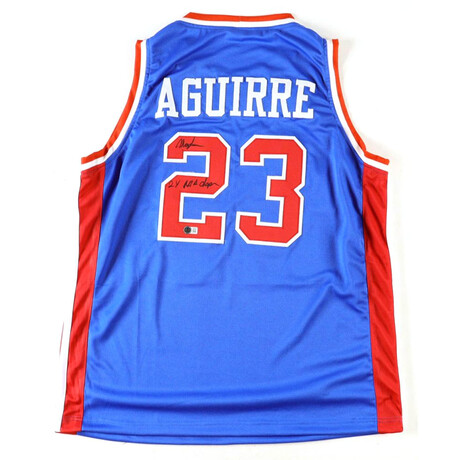 Mark Aguirre Detroit Pistons Signed Jersey