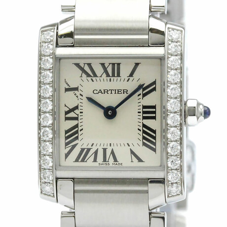 Cartier Ladies Tank Francaise SM Diamond Quartz // W4TA0008 // Pre-Owned