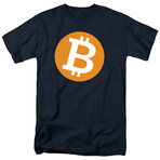 Bitcoin Logo // Navy (2XL)