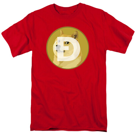 Dogecoin Logo // Red (S)