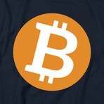 Bitcoin Logo // Navy (2XL)