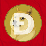 Dogecoin Logo // Red (2XL)
