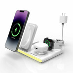 PowerGlow 4-in-1 Wireless Charging Station // White