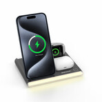 PowerGlow 4-in-1 Wireless Charging Station // Trio // Black