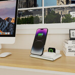 PowerGlow 4-in-1 Wireless Charging Station // White