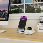 PowerGlow 4-in-1 Wireless Charging Station // Duo // White