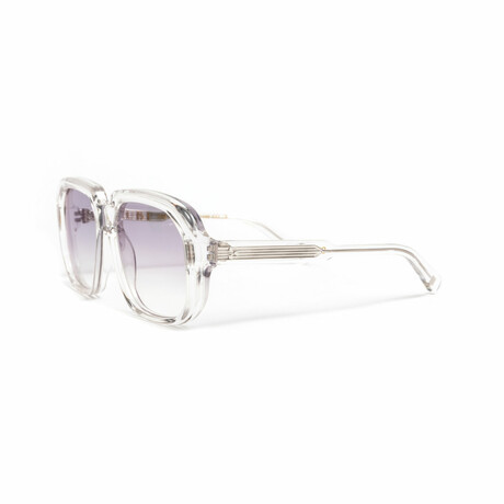 Men's // Broker // Sunglasses //  Silver + Clear + Gradient Gray