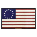 Betsy Ross Wooden American Flag // Horizontal Medium Size