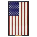 50 Star Wooden American Flag // Vertical Medium Size