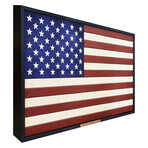50 Star Wooden American Flag // Horizontal Medium Size