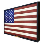 50 Star Wooden American Flag // Horizontal Medium Size