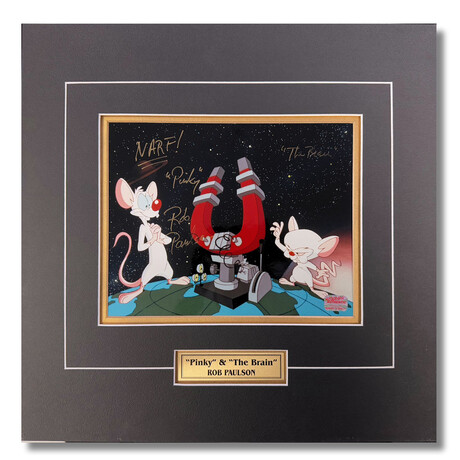 Rob Paulson // Pinky and The Brain // Framed and Signed 8x10
