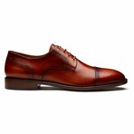 Leather Cap Toe Derby w/ Goodyear Welt Construction // Brandy (US: 7)