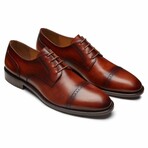 Leather Cap Toe Derby w/ Goodyear Welt Construction // Brandy (US: 7)