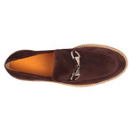 Suede Buckle Loafers // Wine (US: 10.5)