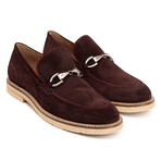 Suede Buckle Loafers // Wine (US: 11)