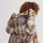 Stoic // Women's // Quilted Boyfriend Plaid Shirt Jacket // Pebble Plaid (M)