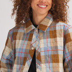 Stoic // Women's // Quilted Boyfriend Plaid Shirt Jacket // Pebble Plaid (M)