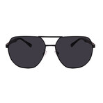 Armani // Men's EA2099D 333087 Aviator Sunglasses // Matte Black Red + Gray