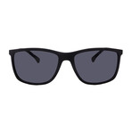 Armani // Men's EA4059 506381 Square Sunglasses // Rubber Black Silver + Gray