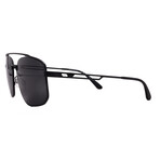 Armani // Men's EA2139 300187 Aviator Sunglasses // Matte Black + Gray