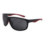 Armani // Men's EA4199U 500187 Square Sunglasses // Matte Black Red + Gray