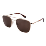 Rag & Bone // Mens RNB5047/S J5G pilot Sunglasses // Gold + Grey