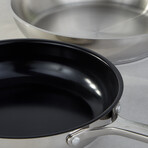 BergHOFF DiNA Helix 18/10 Stainless Steel 3pc Frying Pan Set, Recycled