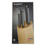BergHOFF DiNA Boron 6pc Stainless Steel Knife Block Set