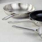 BergHOFF DiNA Helix 18/10 Stainless Steel 3pc Frying Pan Set, Recycled