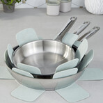 BergHOFF DiNA Helix Recycled 18/10 Stainless Steel Fry Pan, 9.5"