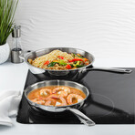 BergHOFF DiNA Helix Recycled 18/10 Stainless Steel Fry Pan, 9.5"