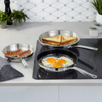 BergHOFF DiNA Helix 18/10 Stainless Steel 3pc Frying Pan Set, Recycled