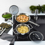 BergHOFF DiNA Helix Recycled 18/10 Stainless Steel Fry Pan, 9.5"