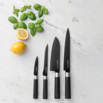 BergHOFF DiNA Prime 4pc Nonstick Stainless Steel Knife Set, Black