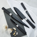 BergHOFF DiNA Prime 4pc Nonstick Stainless Steel Knife Set, Black