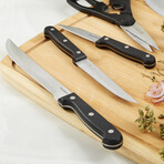 BergHOFF DiNA Pica 7pc Stainless Steel Knife Block Set