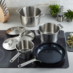 BergHOFF DiNA Meta 7pc Recycled Cookware Set with Nonstick Fry Pan