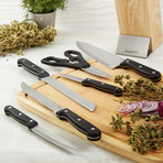 BergHOFF DiNA Pica 7pc Stainless Steel Knife Block Set