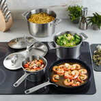 BergHOFF DiNA Meta 7pc Recycled Cookware Set with Nonstick Fry Pan