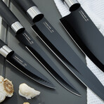 BergHOFF DiNA Prime 4pc Nonstick Stainless Steel Knife Set, Black