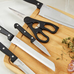 BergHOFF DiNA Pica 7pc Stainless Steel Knife Block Set