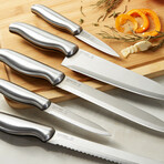BergHOFF DiNA Entity 6pc Stainless Steel Knife Block Set