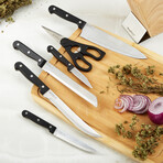 BergHOFF DiNA Pica 7pc Stainless Steel Knife Block Set