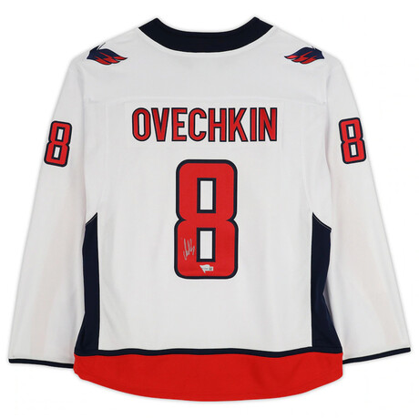Ovechkin // Washington Capitals // Signed White Jersey Goal Record Ltd Ed /8