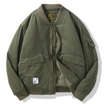 Oversized Bomber Jacket // Army Green (L)