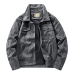 Faux Suede Jacket // Gray (XL)