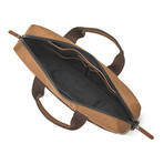 Hudson Waterproof Briefcase // Cognac
